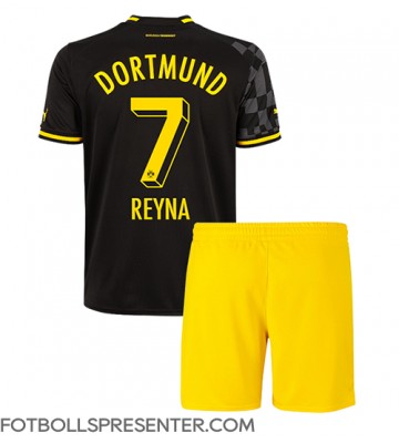 Borussia Dortmund Giovanni Reyna #7 Bortatröja Barn 2022-23 Kortärmad (+ korta byxor)